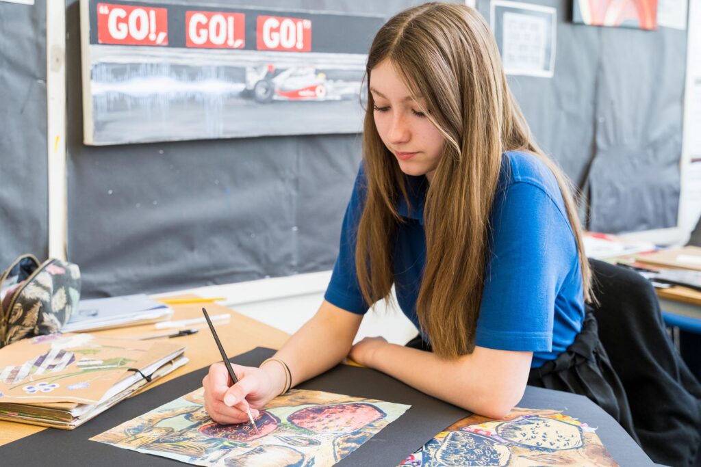 Art student drawing