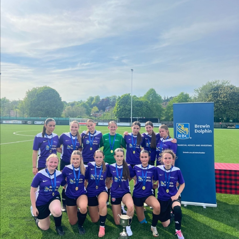 Girls football team photo