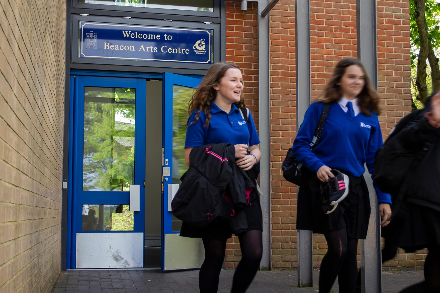 School students on site